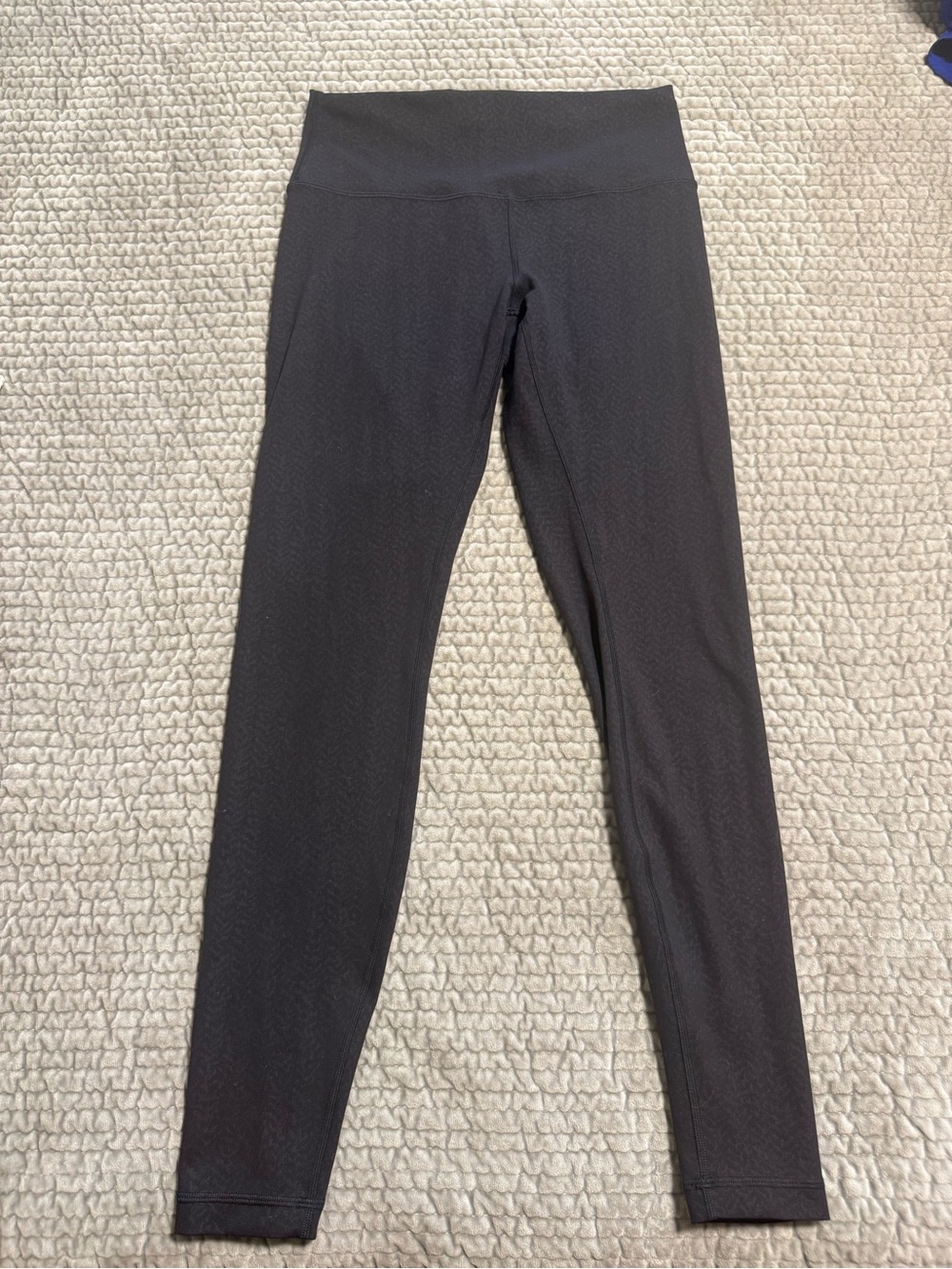 Lululemon Wunder Train 28” High-Waist leggings in Twill Emboss Black